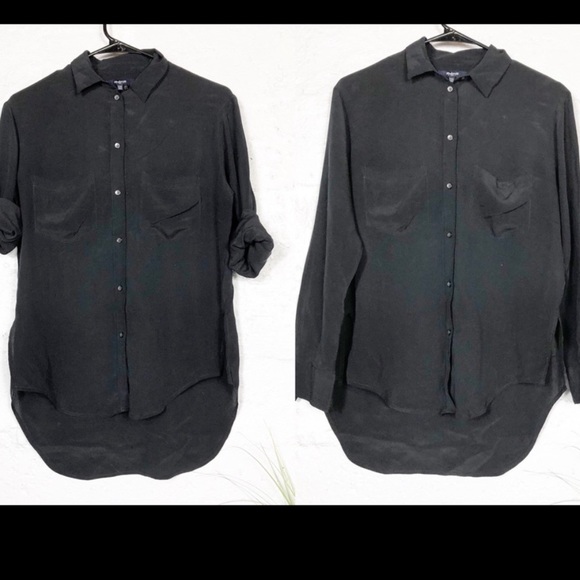 Madewell Silk Spotlight  Button Down Shirt - Picture 6 of 10